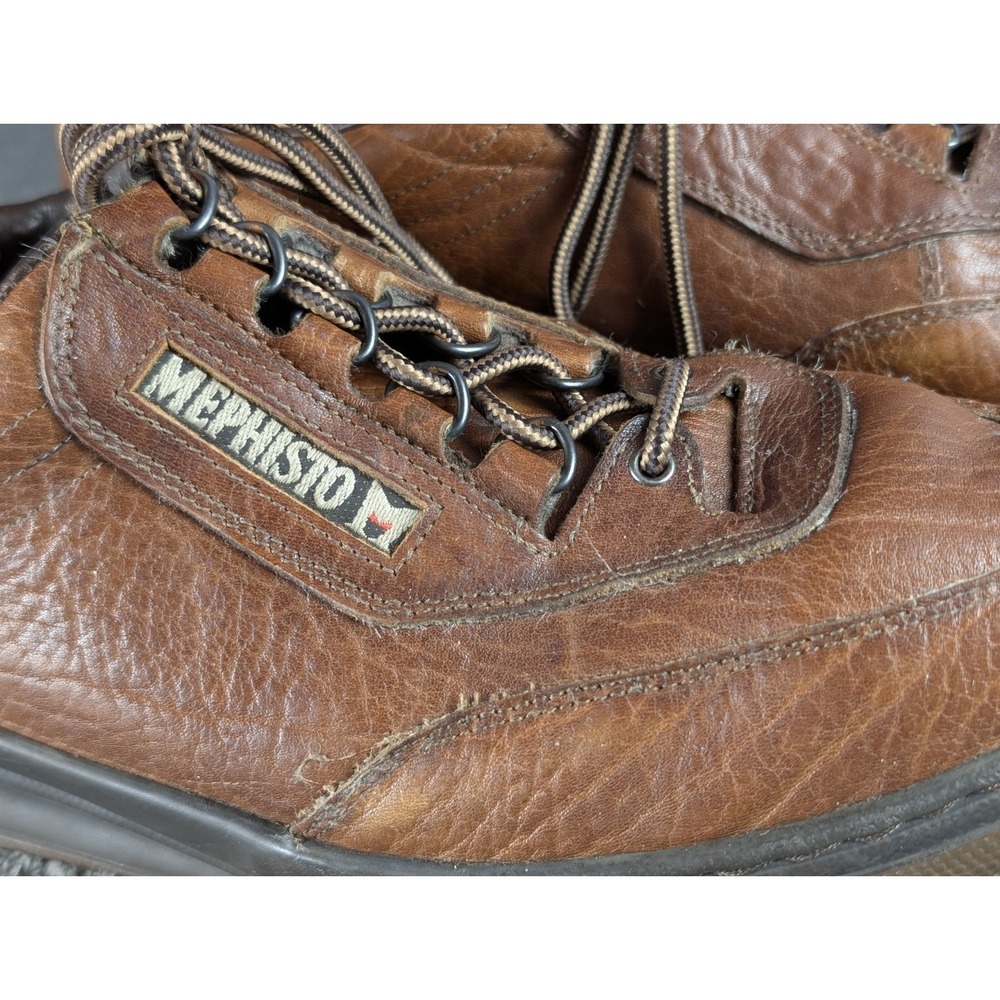 MEPHISTO 'MATCH' MENS BROWN FULL GRAIN LEATHER WALKING SHOES SIZE 11.5 $425 - Picture 12 of 14